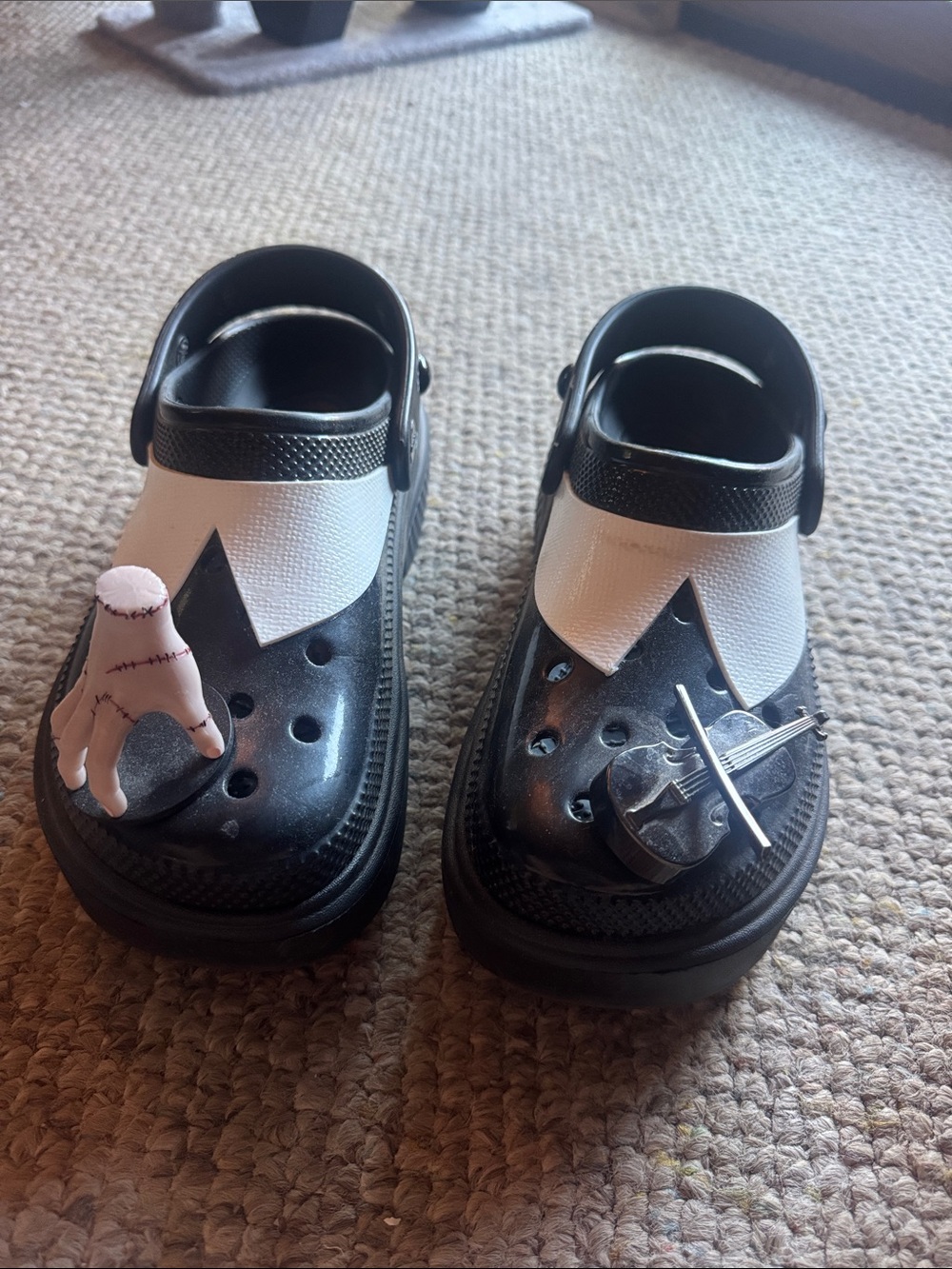 Crocs Wednesday Addams Stomp Clogs Platform Slingback Shoes Black Women’s 8